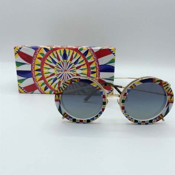 DOLCE & GABBANA Multi Color Round Sunglasses